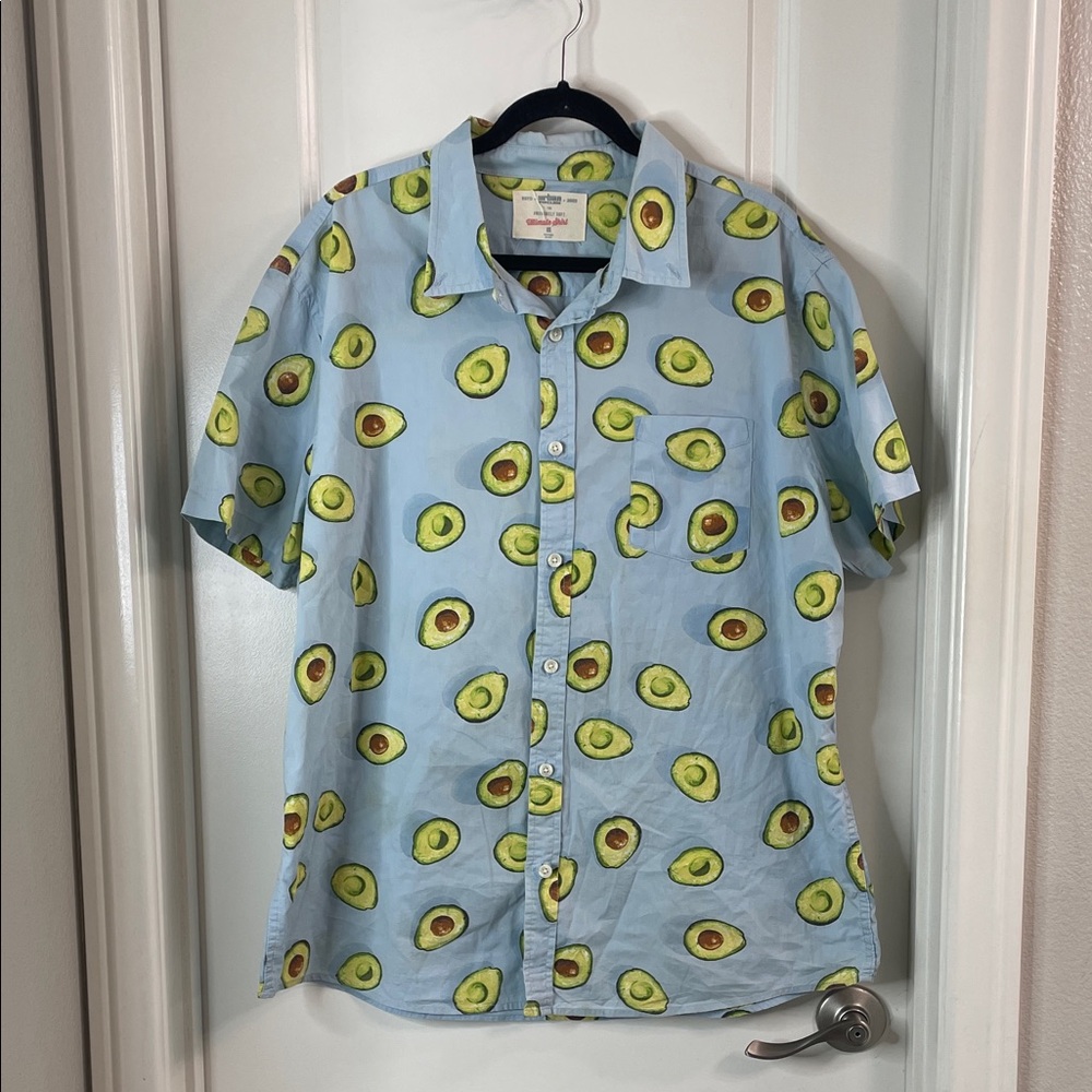 Urban Pipeline Light Blue Avocado Print Shirt